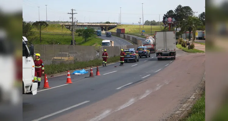 Homem é morto em atropelamento no viaduto do Santa Paula em PG