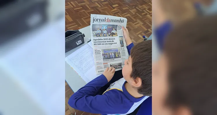 Os alunos se envolveram com a proposta e transformaram a sala de aula em uma verdadeira redação jornalística.