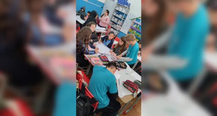 Entre as ações realizadas, os alunos produziram cartazes, fizeram apresentações aos colegas e foram ao lavatória da escola colocar em pratica a higiene das mãos.