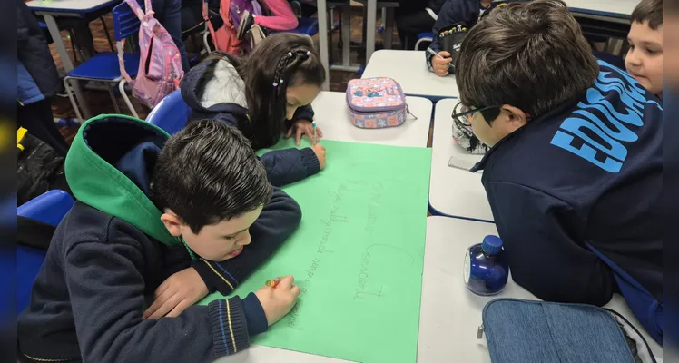 Após assistirem ao conteúdo do projeto, os educandos se engajaram em variadas ações.