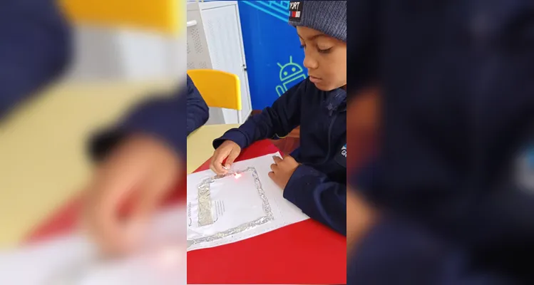 Inicialmente os alunos utilizaram ferramentas tecnológicas para compreender os conceitos da temática e na sequência elaboraram um circuito físico.