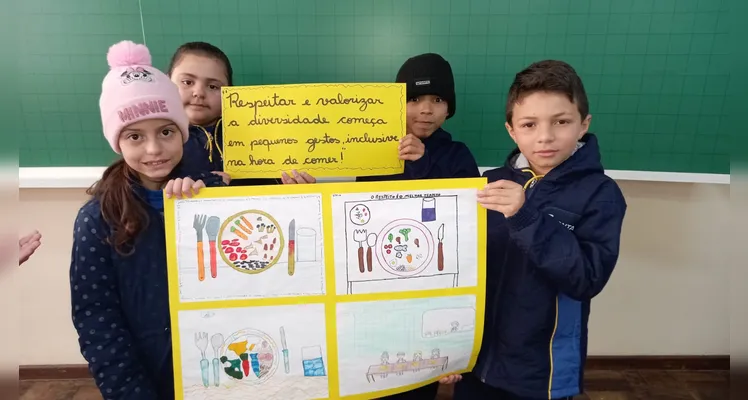 A proposta realizada pela turma incluiu, além do uso da videoaula do Vamos Ler,  a realização de textos coletivos, gráficos e reflexões.
