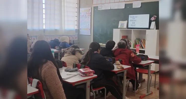 Veja os registros dos trabalhos dos alunos em sala de aula.