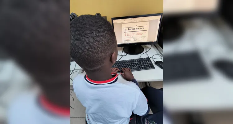 Confira como ficou o jornal e alguns registros do trabalho dos alunos.