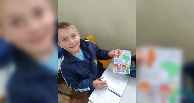 Confira alguns registros do trabalho dos educandos com a temática.