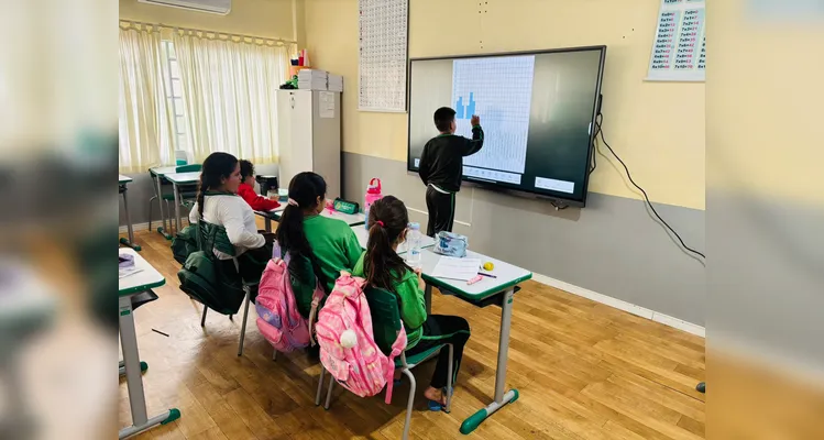 Tecnologia foi grande aliada em sala de aula.