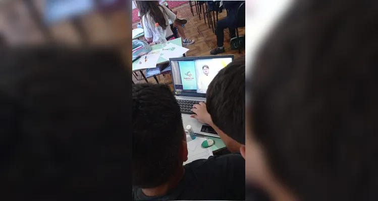 Veja os registros do trabalho em sala de aula.