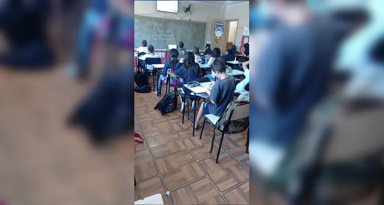 Veja os registros do trabalho em sala de aula.