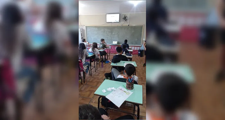 Veja os registros do trabalho em sala de aula.