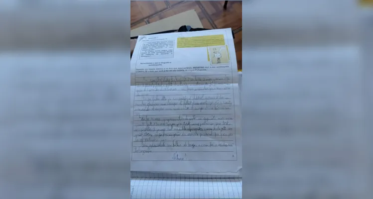 Veja os registros do trabalho em sala de aula.
