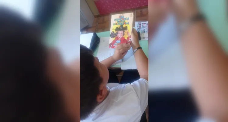Veja os registros do trabalho em sala de aula.