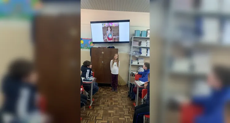 Educandos puderam relatar, em foto e depoimento, sobre como o leite está presente na sua alimentação.