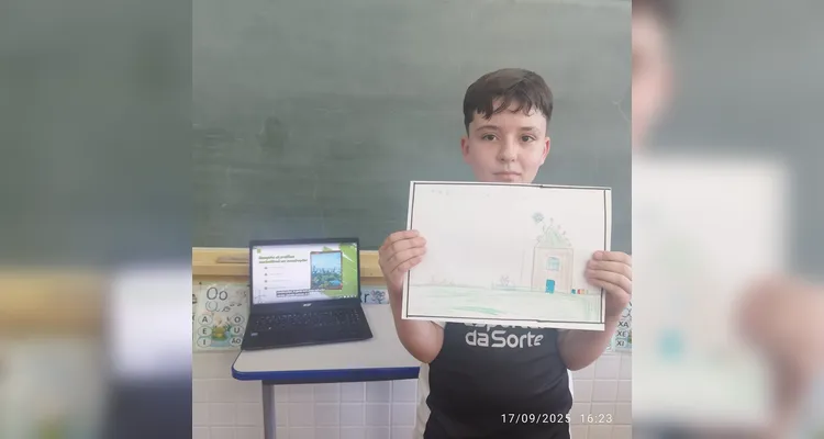 Estudantes fizeram registros do amplo trabalho ambiental.