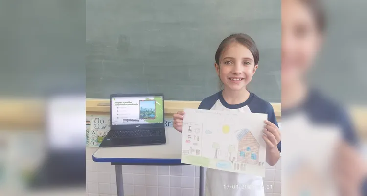 Estudantes fizeram registros do amplo trabalho ambiental.