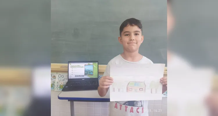 Estudantes fizeram registros do amplo trabalho ambiental.