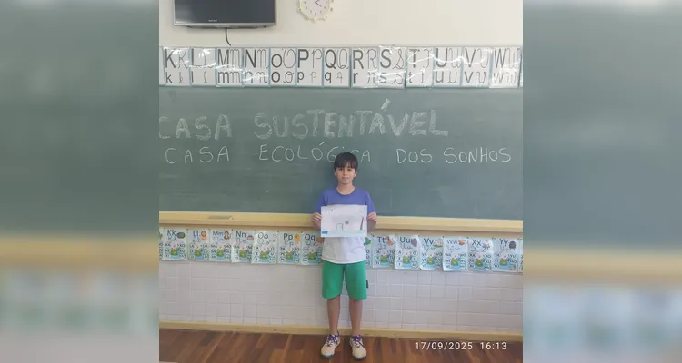 Estudantes fizeram registros do amplo trabalho ambiental.
