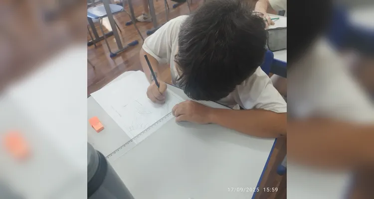 Estudantes fizeram registros do amplo trabalho ambiental.