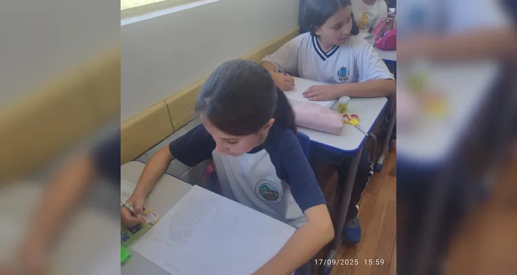 Estudantes fizeram registros do amplo trabalho ambiental.