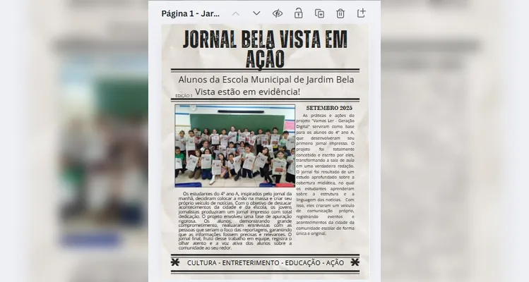Veja como ficou o trabalho finalizado, as etapas de produção, distribuição e consulta dos colegas.