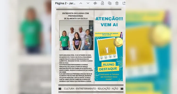 Veja como ficou o trabalho finalizado, as etapas de produção, distribuição e consulta dos colegas.