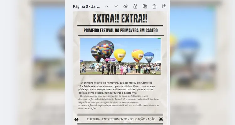 Veja como ficou o trabalho finalizado, as etapas de produção, distribuição e consulta dos colegas.