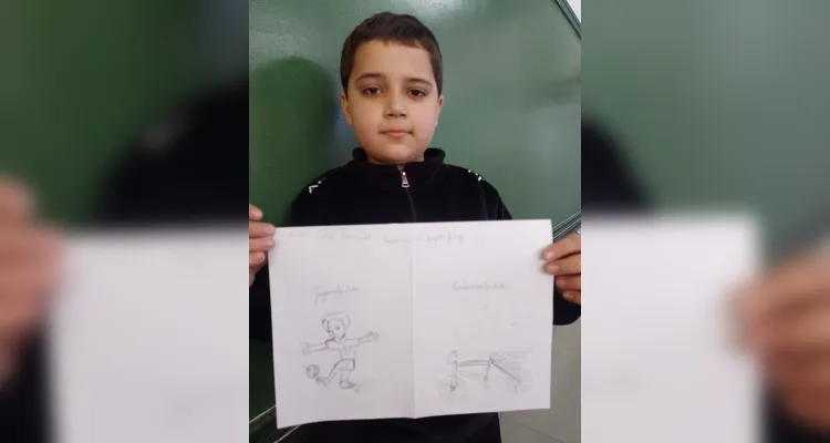 Veja como ficaram as produções dos alunos em sala de aula.