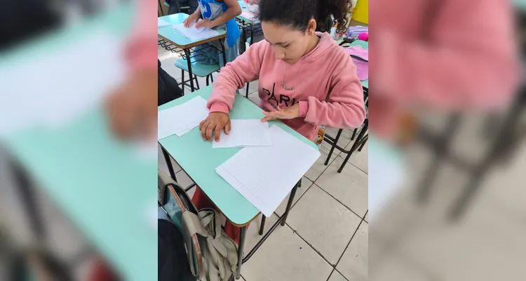 Confira os registros do trabalho em sala de aula.