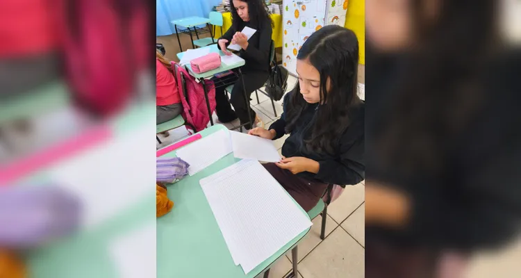 Confira os registros do trabalho em sala de aula.