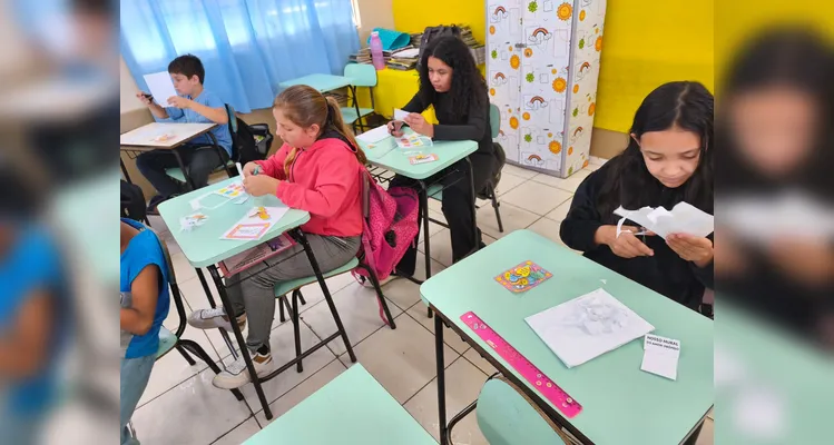 Confira os registros do trabalho em sala de aula.