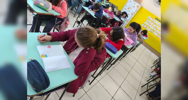 Confira os registros do trabalho em sala de aula.
