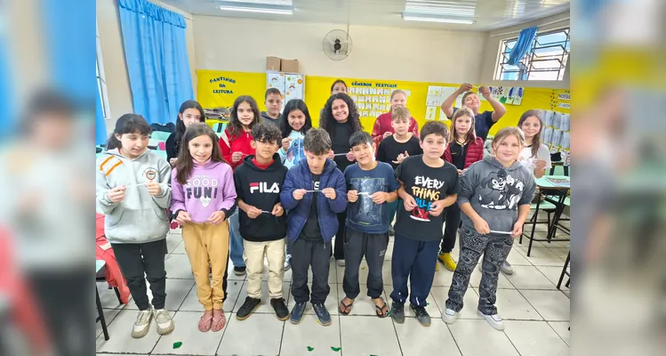 Confira os registros do trabalho em sala de aula.