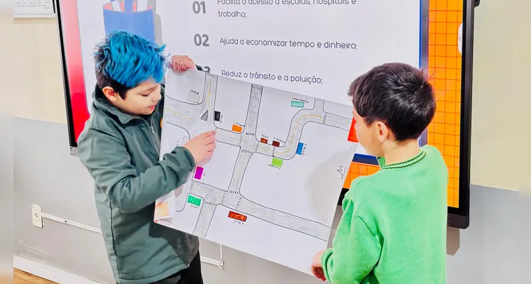 Estudantes puderam aproximar os conhecimentos da produção com as experiências vividas no seu trajeto diário.