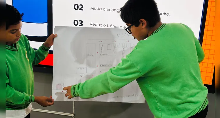 Estudantes puderam aproximar os conhecimentos da produção com as experiências vividas no seu trajeto diário.