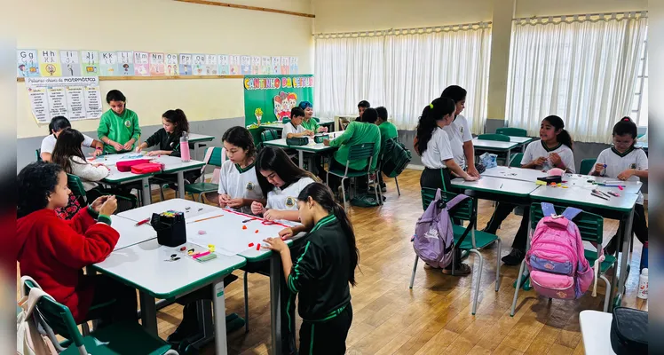Veja os registros do trabalho em sala de aula.