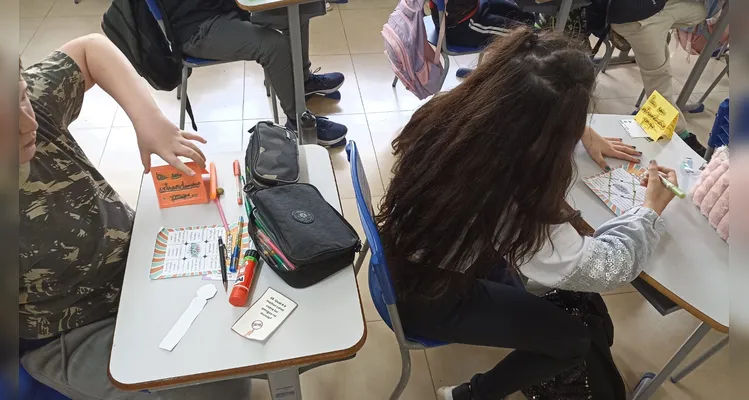 Confira os registros do trabalho em sala de aula.