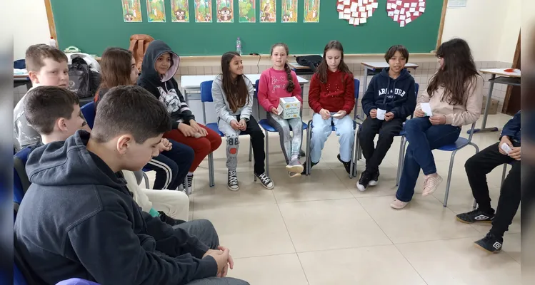 Confira os registros do trabalho em sala de aula.