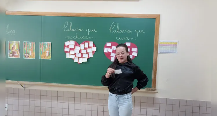 Confira os registros do trabalho em sala de aula.