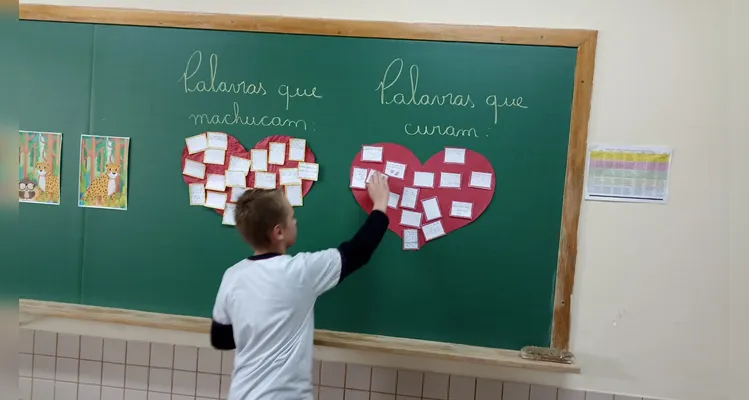 Confira os registros do trabalho em sala de aula.