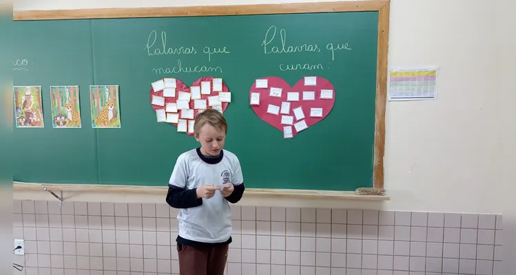 Confira os registros do trabalho em sala de aula.