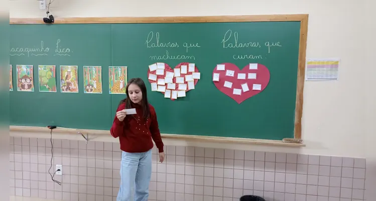 Confira os registros do trabalho em sala de aula.