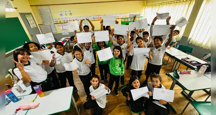 Veja os registros da dinâmica em sala de aula.