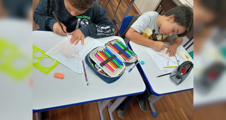 Veja os registros do trabalho em sala de aula.