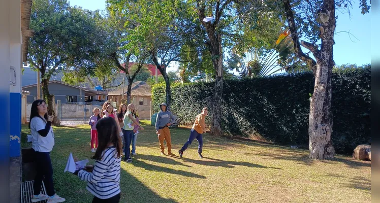 Diversão e aprendizado configuraram proposta com os estudantes.