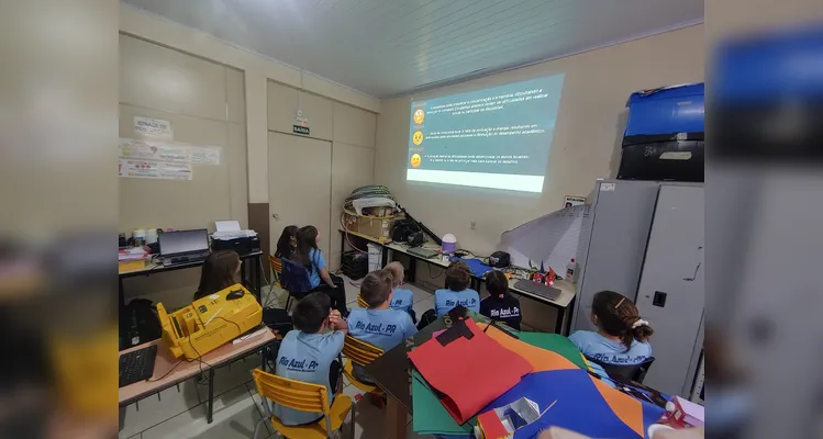 Confira os registros em sala de aula.