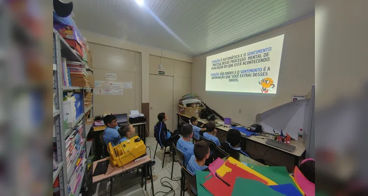 Confira os registros em sala de aula.