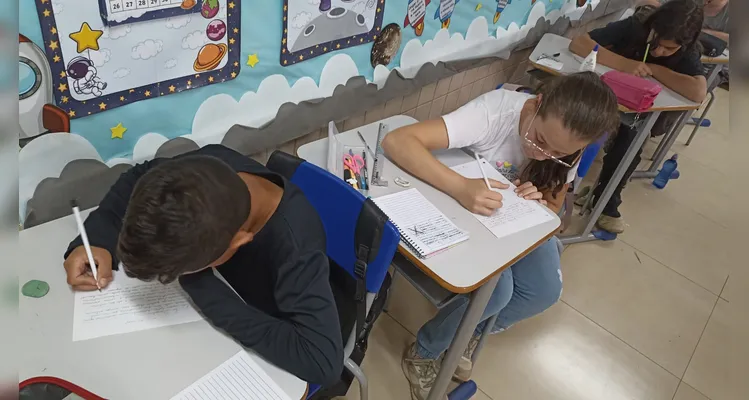 Veja a série de registros dos alunos em seus momentos pessoais e no amplo trabalho em sala.
