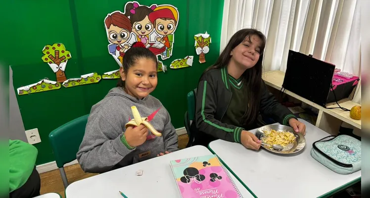 Confira como foi o trabalho em sala de aula e o registro dos alunos com suas refeições saudáveis.