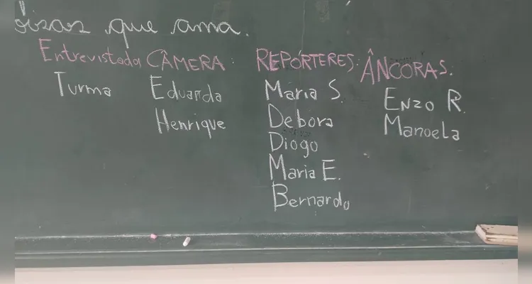 Proposta jornalística teve diversificados momentos em sala de aula.