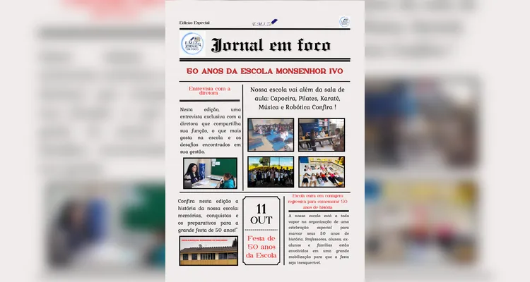 Confira como ficou o jornal e alguns registros do trabalho dos alunos.