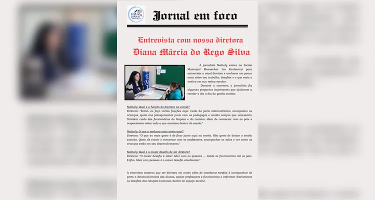 Confira como ficou o jornal e alguns registros do trabalho dos alunos.
